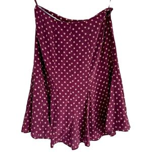 Vintage GAP Silk Flared Mini Skirt in Wine Size 0
Fairycore Preppy Academia